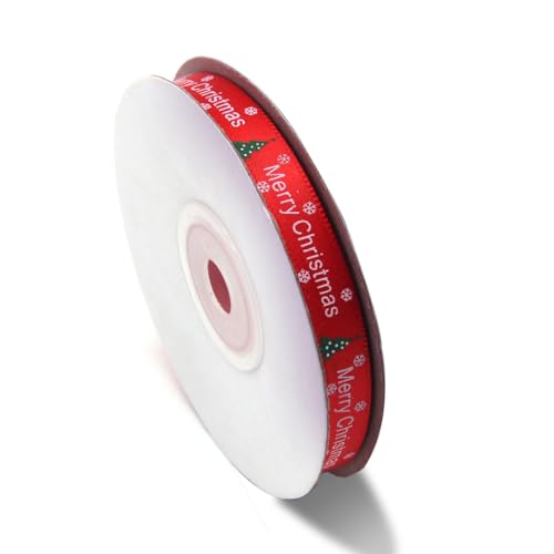 ARYIMYDP Fita decorativa natalícia com design de tartan e detalhes dourados, 22 m de comprimento, perfeita para embalagem de presentes, coroas natalícias e projetos DIY