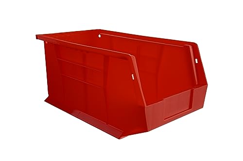 Durham PB30240-17-PKG Plastic, Hook-On-Bin, 8 X 15 X 7, Red, PKG OF 12