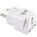 2 Pack European Travel Adapter Plug for European Outlets - Type C, Type E, Type F - Europe Plug Adapter Works in France, Spain, Italy, Germany, Netherlands, Belgium, Poland, Russia & More