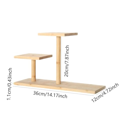 Support plante petit en bois naturel au design géométrique moderne - 6