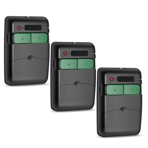 Reemplazo para Mando Garaje CLEMSA 433,92 MHz Compatible con MASTERCODE MV-1(MD-21), MV-12(MD-22), MV-123(MD-23) – 3 Unidades Mando a Distancia Repuesto con Manual