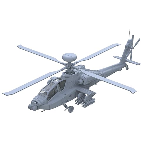 1/100 Scale 3D Military Model US AH-64D Apache Attack Helicopter Uncolored Resin Model Detailed Gunship Attack DIY Miniature Mould Collection
