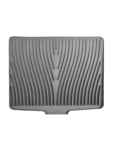 Silikon-Ablaufmatte mit Neigung, 50 x 43 x 2 cm, rutschfester Trockenmatte für die Küche, effiziente Wasserabfuhr durch speziellen Rand und Rillen, ideal zum Abtropfen von Geschirr, Gläsern und Töpfe
