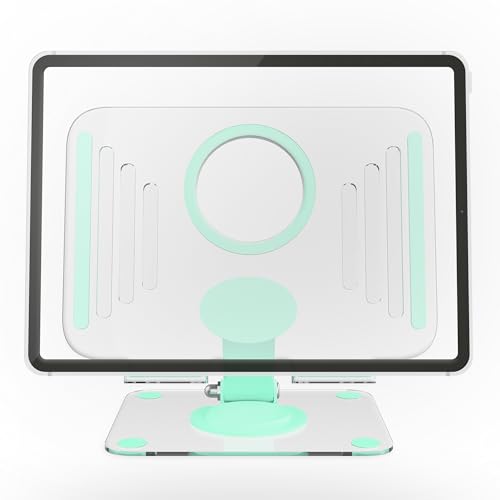 Soporte tablet mesa escritorio transparente regulable en altura con base giratoria 360º multiangulo plegable compatibles con todas las tablets pc y ebooks del mercado atril soporte para tablet stand 🔥