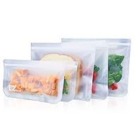 E-Z Seal EXTRA THICK Reusable Storage Bags (5 Pack) ideal for Food snacks Lunch sandwiches Make-up Stationery Travel Storage Home organisation and more