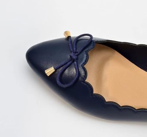 WENJIAZHIZHI Women's Bow-Knot Floral Ballet Flats Dressy Flat Shoes Comfortable Pointed Toe Slip-On Loafers for Women4