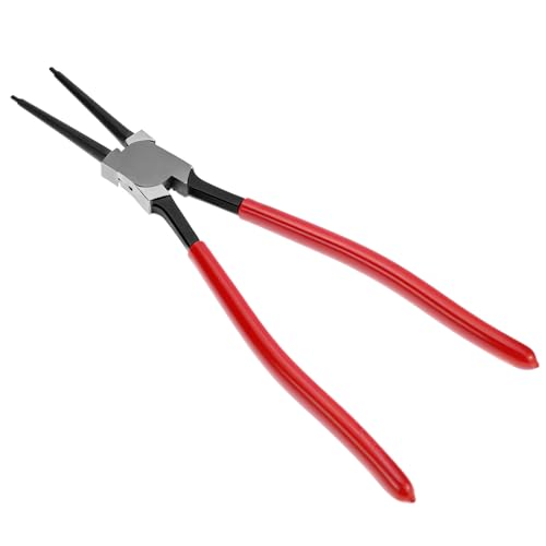 Image of QWORK 13-Inch Internal Snap Ring Pliers, Straight Jaw Heavy Duty Circlip Tool with 0.12 inch Tips - Large C-Clip Remover for Automotive, Lawn Mower, and Agricultural Machinery Repair