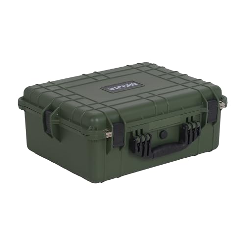Image of MEIJIA All Weather IP67 Waterproof Hard Camera Case,Hard Protective Case,Hard Case with Customizable Foam,Fit Use of Drones,Camera,Equipments,Pistols(Green,20.62 x16.85x8.11inches)