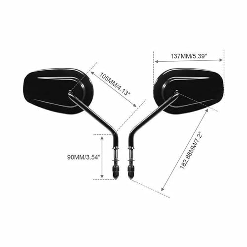 Espejos retrovisores moto 8mm que eliminan vibraciones en XL883N y XL1200V 4