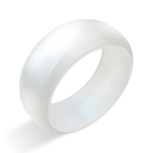 Bracelet jonc en résine acrylique ovale au fini poli pour vos looks d'été