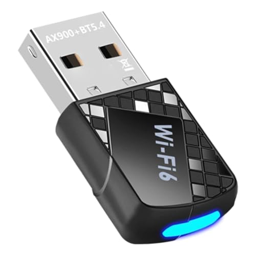 Wuden AX900 USB WiFi 6 Bluetooth 5.4 Adapter 2in1 Dongle Dual Band 2.4G&5GHz Network Wireless Receiver Driver Free for W10/11