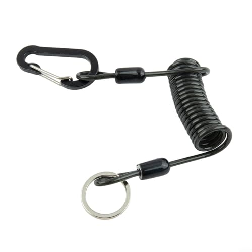 Conecta de forma segura carretes eléctricos y cañas de pescar con esta cuerda de resorte de alambre (1,2 m)