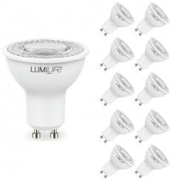 Lumilife 7W GU10 LED Spotlight - 10 Pack - Daylight - 70W Replacement