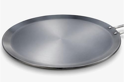 Image of Pure Iron Induction Tawa 10 inch Diameter for Roti, Chapati & Dosa with Steel Handle | Heavy Iron Tava with Health Benefits | Non-Toxic, No Chemical Layer | Induction & Gas Compatible, 1.4 KG