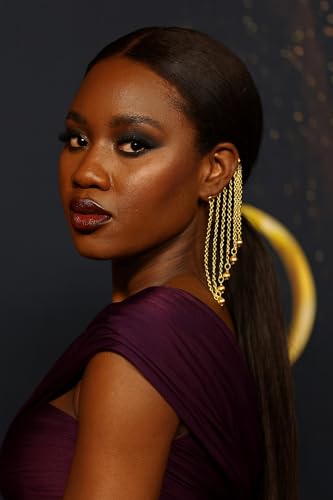 Touchstone Indian Bollywood Innovative Ear Shape Lucrative Look Hangings Long Bridal Chandelier Designer Jewelry Earrings For Women.3