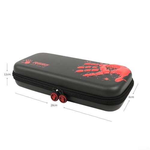 Funda Switch 2 bicolor blanco y rojo con asa de transporte y espacio para cables y accesorios 4