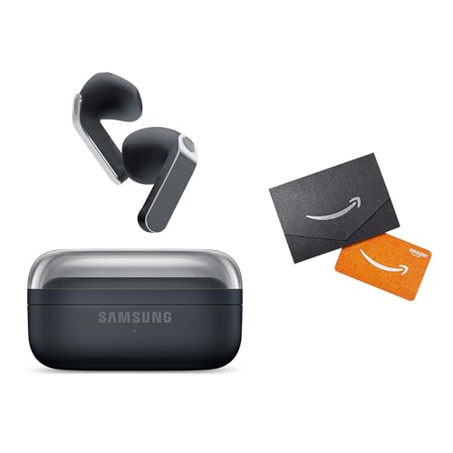 Samsung Galaxy Buds 4 (2026) AI True Wireless Bluetooth Earbuds + $20 Gift Card, Noise Cancelling, Hi-Res Audio, 1-Way Speaker, New Fit, IP54, Live Translation, Black [US Version, 2 Yr Warranty]