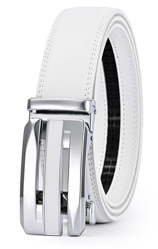 Image of Men's Belt, Ratchet Dress Casual Belt with Adjustable Automatic Buckle Trim to Fit