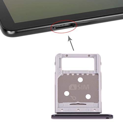 Repuesto compatible con Samsung Galaxy Tab S4 10.5 SM T835 T835   Bandeja con soporte adaptador para tarjeta SIM + compartimento para memoria Micro SD (negro)