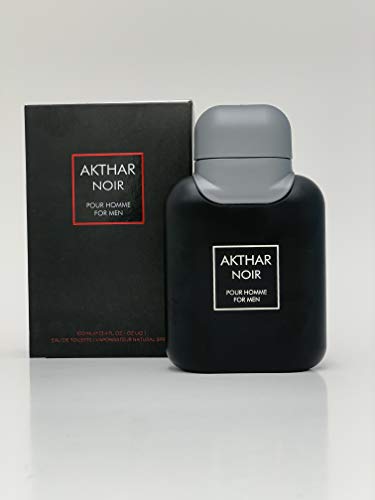 Akthar Noir Eau De Toilette Spray For Men, 3.4 Ounce 100 Ml - Scent Similar to Drakkar Noir Guy Laroche