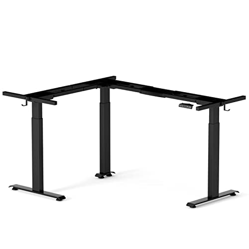 Fezibo Marco Escritorio De Pie Eléctrico - 3 Motores Mesa En Forma L Altura Ajustable Con Sistema Anticolisión, Angulo Reversible, Panel Control Con 3 Funciones Memoria Para Oficina Y Hogar, Negro Fezibo Marco Escritorio De Pie Eléctrico - 3 Motores Mesa En Forma L Altura Ajustable Con Sistema Anticolisión, Angulo Reversible, Panel Control Con 3 Funciones Memoria Para Oficina Y Hogar, Negro