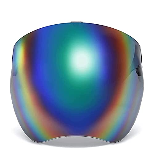 topuhair Lunettes de soleil couleur arc pluie UV400 Lunettes de soleil résistantes Lunettes de soleil visière légère Lunettes de soleil Plein visage (Gradient color) Cover