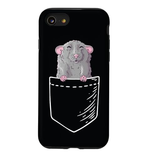 Funny Mens Womens Kids Girls Pet Rat In Pocket Lover �X�}�z�P�[�X iPhone SE (2020) / 7 / 8 �p