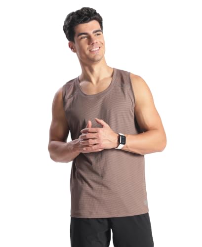 Image of Jockey MV57 Men Lightweight Nylon Regular Fit Solid Active Wear Tank Top with Breathable Mesh