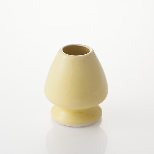 Tokyo Matcha Selection - Chasen Set : Matcha Bamboo Whisk 80 & Whisk Stand (3 color) from Japan [Standard ship by SAL with Tracking number & Insurance] (Light Yellow)