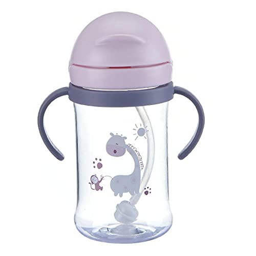 400 Ml Baby Wasserflasche,strohhalmbecher Mit Griff,Strohbecher ,Tragbarer Gewichteter Strohbecher - Auslaufsichere Wasserflasche Kinder Trainingsbecher Süßes Baby Trinkwasser Strohhalm Trinkflasche Cover