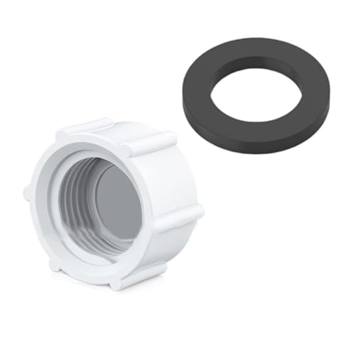 EasyByMall Bouchon de vidange avec joint torique pour pompe à sable Intex modèles 11456 et 11385, bouchon de vidange de piscine de rechange en plastique