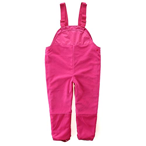 Boys and Girls Suspender Rain Pants Fleece Lined Bib - Muddy Play Overalls 18 Months - 7 Years2
