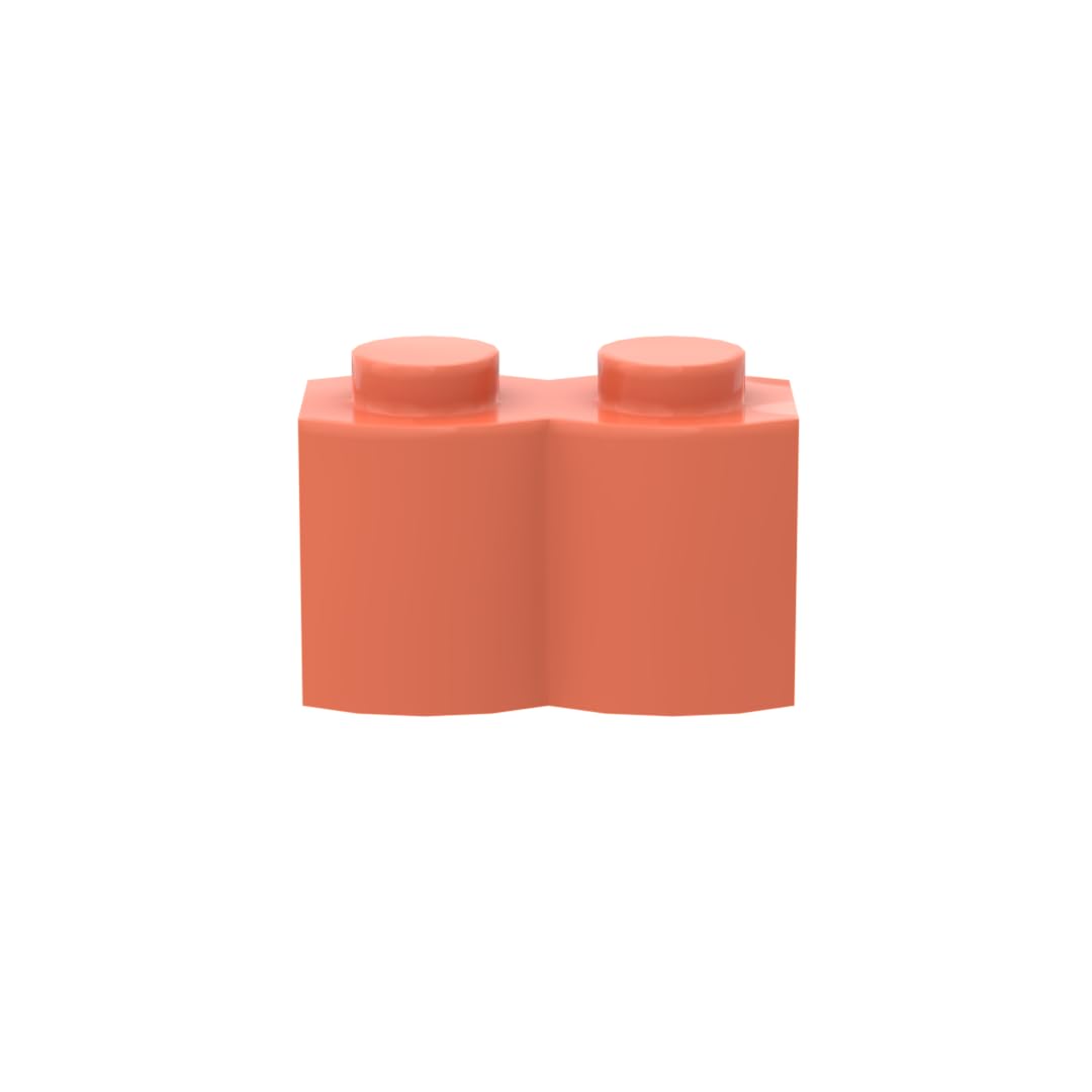 Gobricks 30136 Basic Bricks Brick Special 1x2 Palisade [aka Log] 50 Pieces GDS-749 Compatible with Lego Building Blocks Color:Neon Orange 18 — image 1