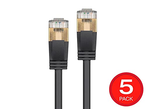 Cable Ethernet Monoprice Cat6A 5 m Negro 5 Pack miniatura 2