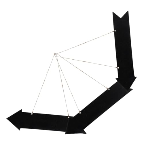 PRETYZOOM 3PCS Small Wooden Chalkboard Signs Hanging Arrow Message Board for Directional Guidance at Parties Weddings and Home Decor