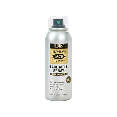 EBIN NEW YORK Wonder Lace Bond Lace Melt Aerosol Spray Silk Protein + Biotin | Extra Firm Hold Wig Adhesive Spray | Moisturizing Natural Finish | 2.7 Fl Oz