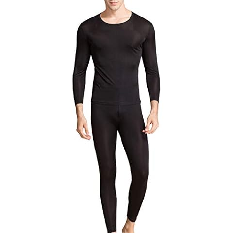 METWAY Men's Silk Thermal Underwear Set Cover