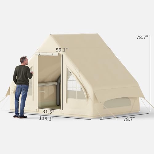 Carpa Inflable para Camping 4 Temporadas, 3-4 Personas miniatura 3