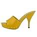 Miu Miu Women's Leather Yellow Open Toe High Heels Shoes US 5...