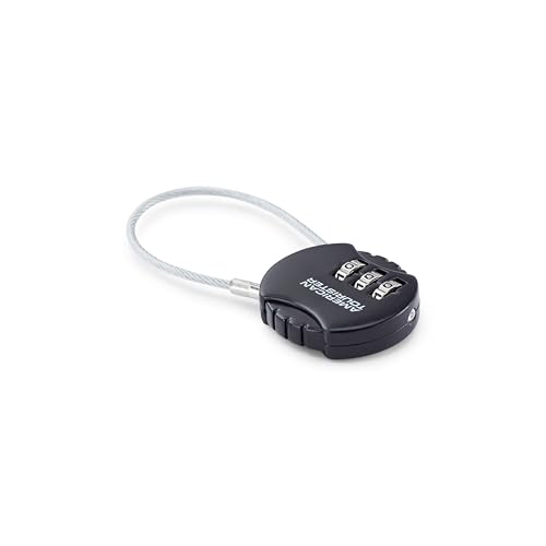 Image of American Tourister 3-Dial Cable Lock | Travel Lock | Luggage & Backpack Security | Resettable Combination Lock | Black