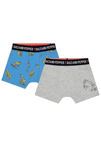 SALT AND PEPPER BY KIDS PARK Jungen 2er Set mit Traktor Motiv Boxershorts, Multi, 92/98 Pack