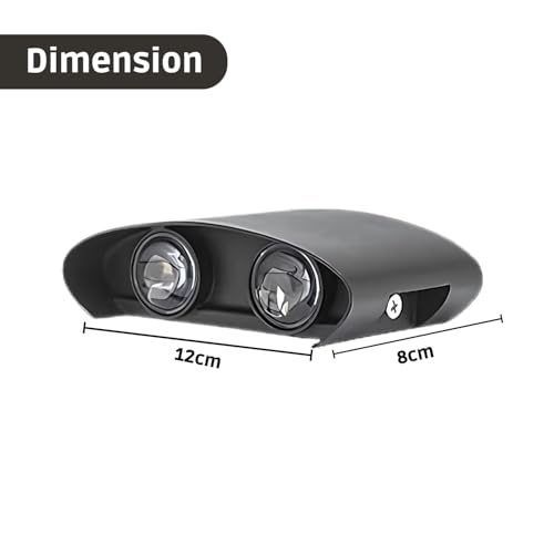 Image of One94Store LED Outdoor Wall Light Pack of 1 | Warm White (WW) 2 -Way Wall Lamp | 4W Aluminium Body, Rainproof & Shockproof, Decorative Step /Pathway /Light Fixture with 3 Month Warranty