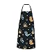 Grembiule da cucina infantile dinosauro razzo spaziale grembiuli con tasche bavaglino regolabile per uomo donna divertente carino impermeabile chef casa arte grembiule grigliate barbecue disegno reg