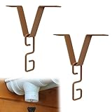Diakey V-förmige Regenketten für Dachrinnen, Adapter-Clip, Regenketten zum Aufhängen im Freien, Fallrohr, Blumentopf-Anschlussfänger, goldfarben, 2 Stück