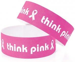 1" Think Pink 500 Count Wristbands