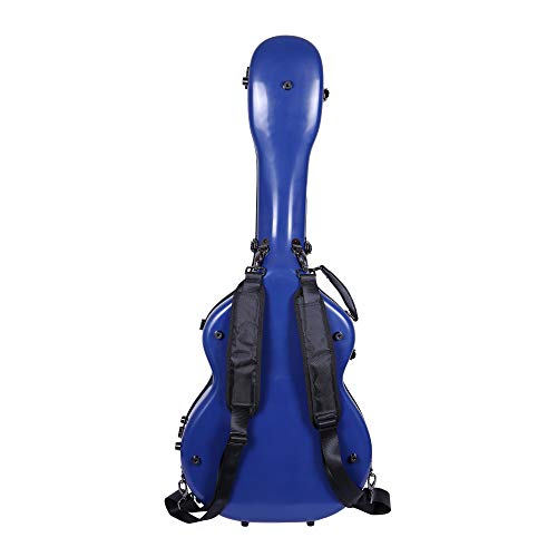 Image of Crossrock Deluxe Fiberglass Case for OM, Martin 000 Guitars(CRF2020OMNVBL)