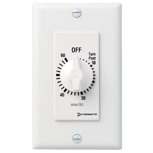 IntermaticFD60MWC Auto OFF Decorator Style FD Series Spring Wound Countdown Timer 125 - 277 Volt AC 60 min