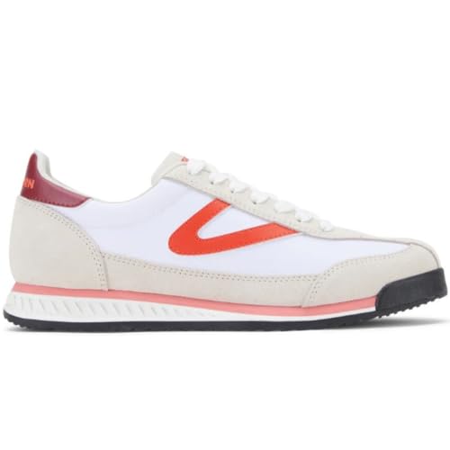 TRETORN Women's Rawlins Fashion Sneakers, White/Orange, 9