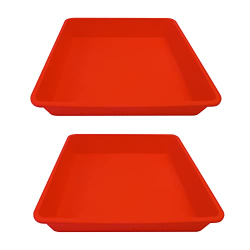 Molde de repostería de silicona cuadrados. Molde para hornear tarta, bizcocho, brownie.22x22cm,reutilizables,horno y freidora de aire,libres de BPA con certificado de uso alimentario para hornear (Pack 2 moldes)