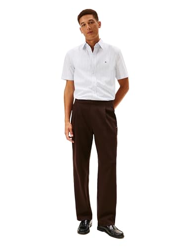 Image of Tommy Hilfiger Men's Short Sleeve Poplin Shirts in Regular Fit, Men's Button Down Shirts